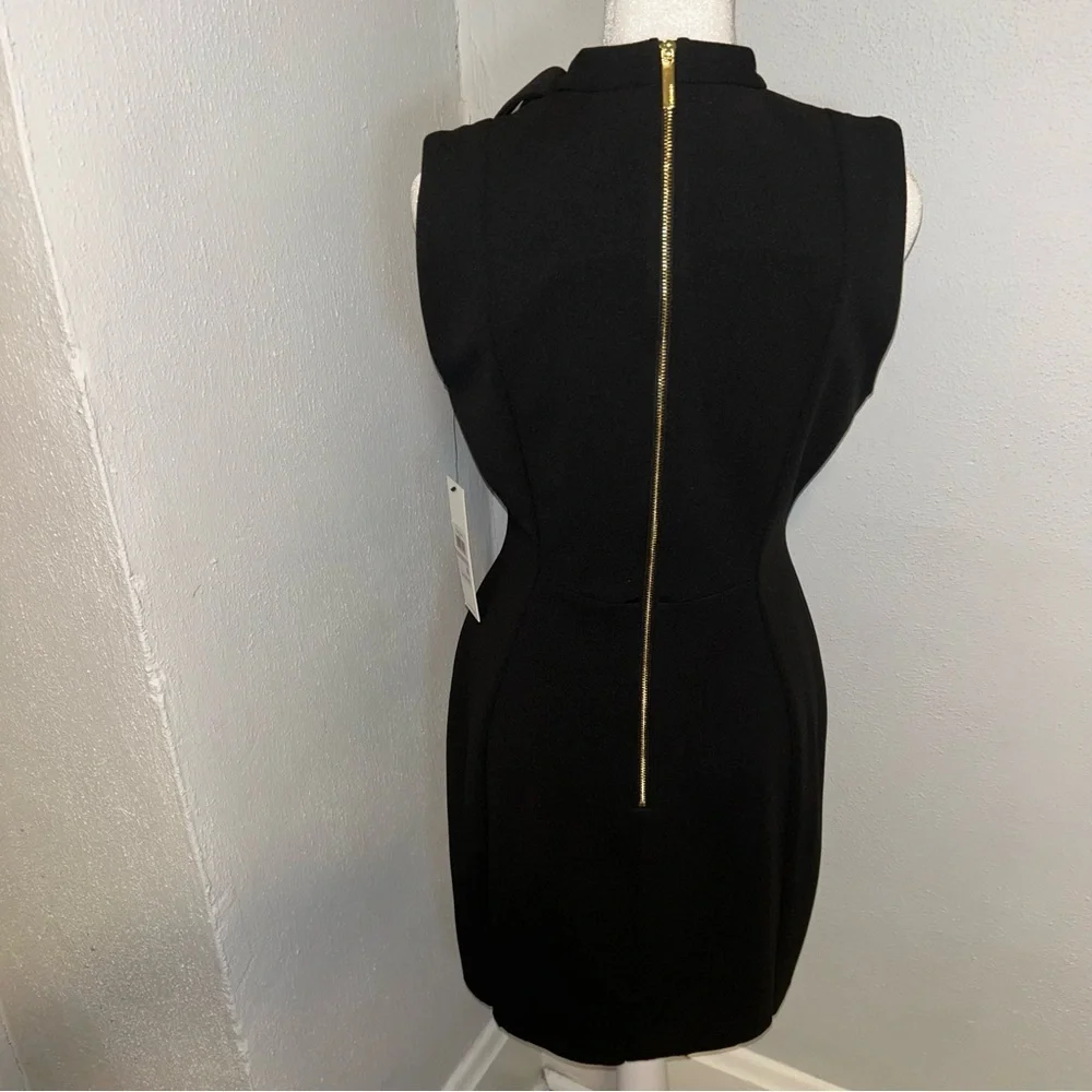 Calvin Klein Black formal cocktail  Midi Dress with Bow Detail - Picture 3 of 5